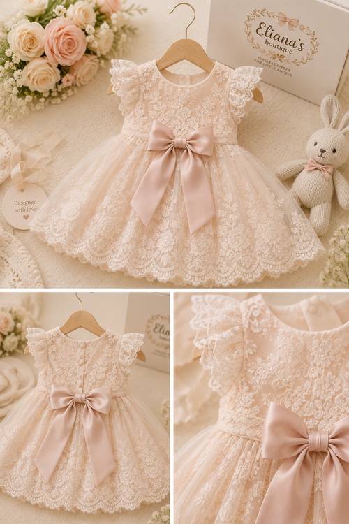 Lace Bow Baby Dress